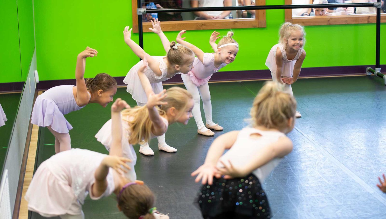 Young dancers learning to dance